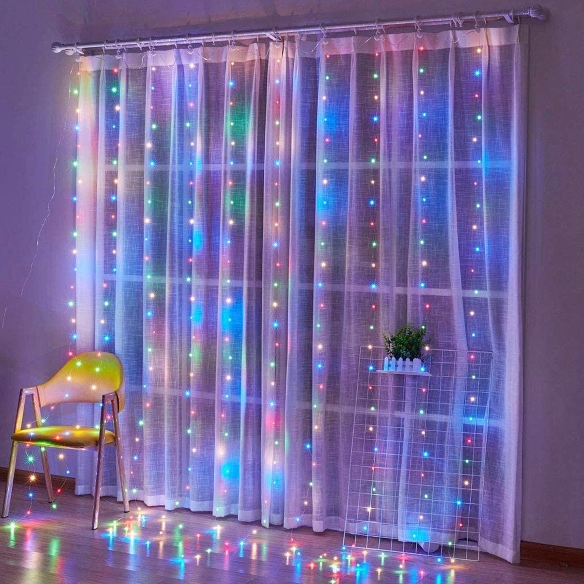 LED USB Užuolaida - Girlianda, spalvota - Image 4