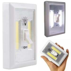 Belaidė COB LED lemputė su jungikliu ir magnetu