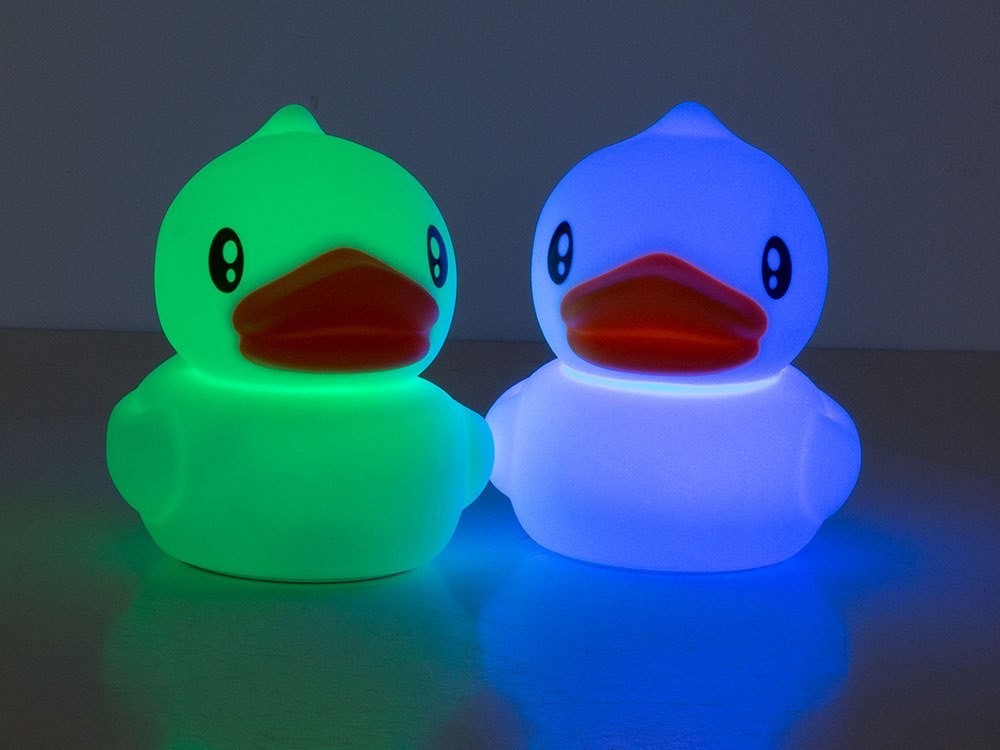 LED RGB naktinė lemputė vaikams „Antis“ su pulteliu, USB - Image 10