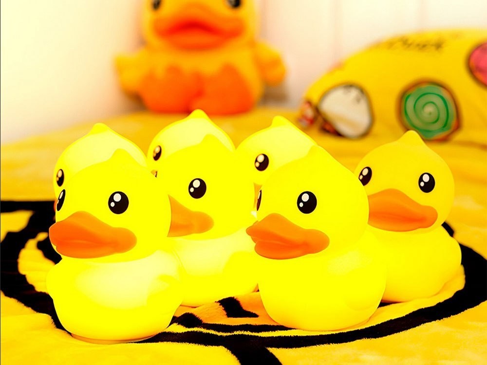 LED RGB naktinė lemputė vaikams „Antis“ su pulteliu, USB - Image 11
