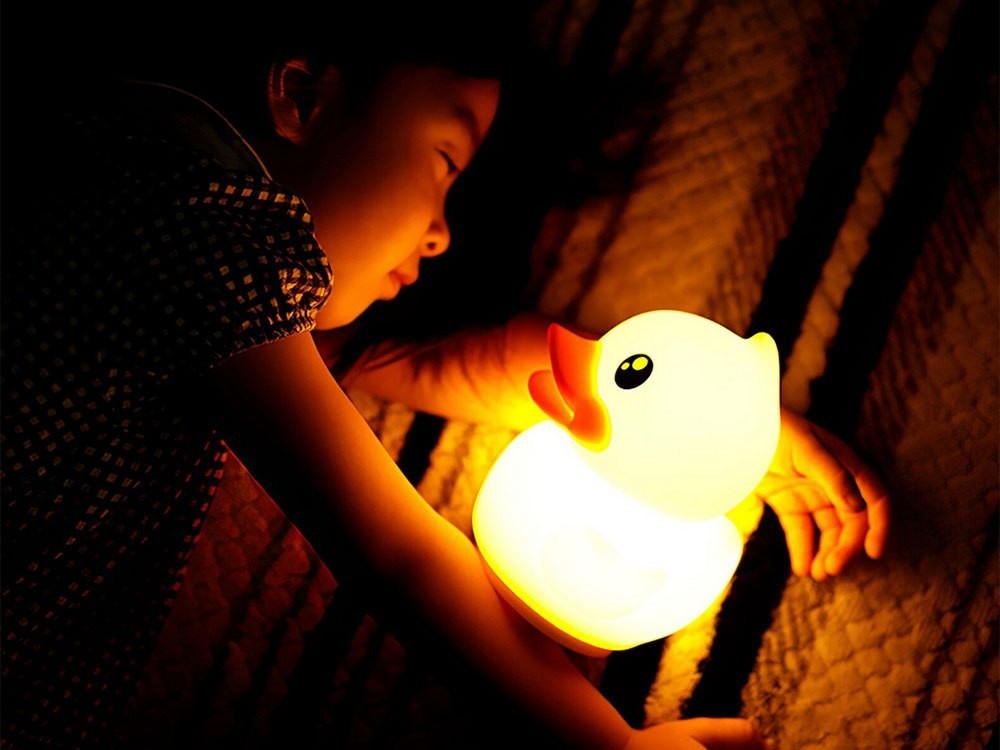 LED RGB naktinė lemputė vaikams „Antis“ su pulteliu, USB - Image 13