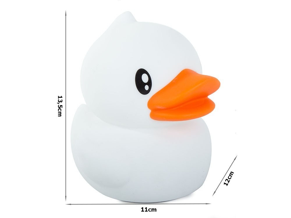 LED RGB naktinė lemputė vaikams „Antis“ su pulteliu, USB - Image 15