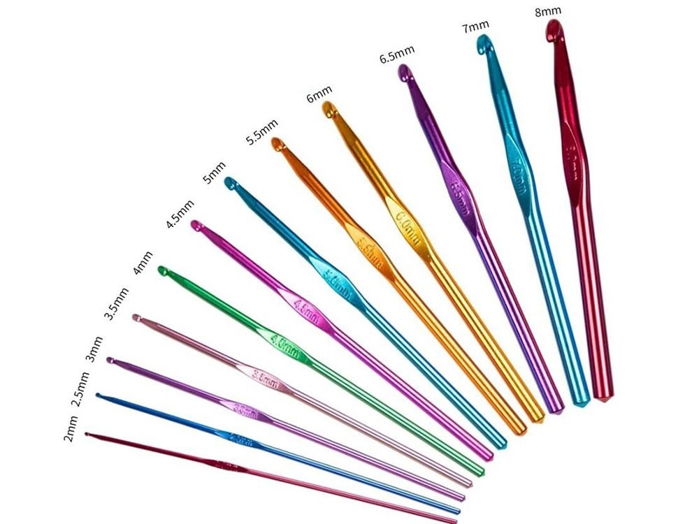 Nėrimo vąšelių rinkinys, 12 vnt., 2–8 mm - Image 3